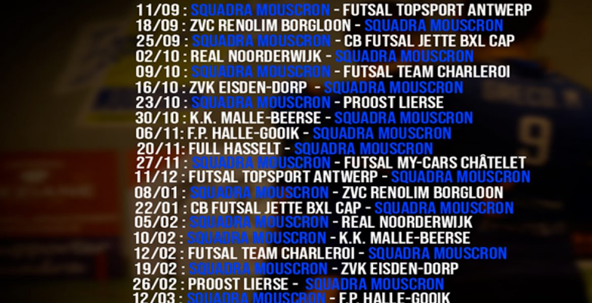 Le calendrier de la prochaine saison est sorti